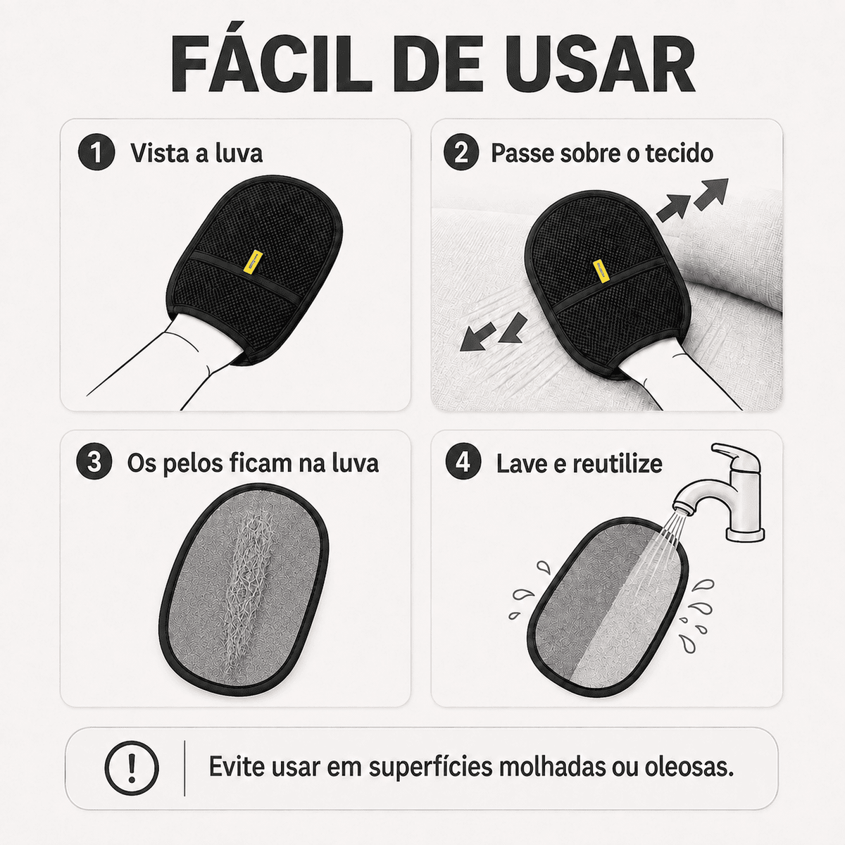 Luva Removedora de Pelos