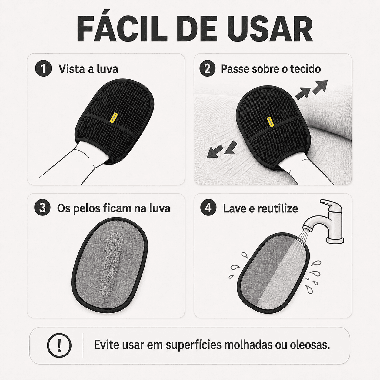 Luva Removedora de Pelos