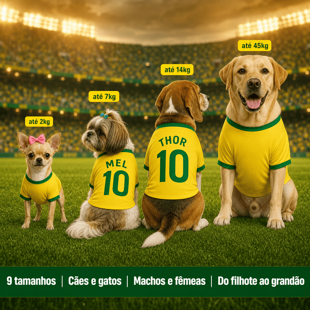 Roupinha Pet Seleção Brasilieira Oficial